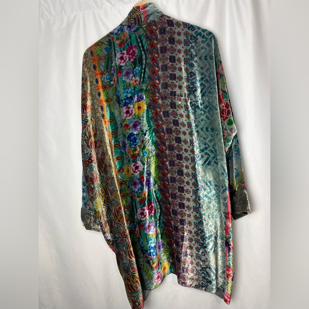 Johnny was Velvet Cardigan Silk Blend size M multicolored - Picture 5 of 11